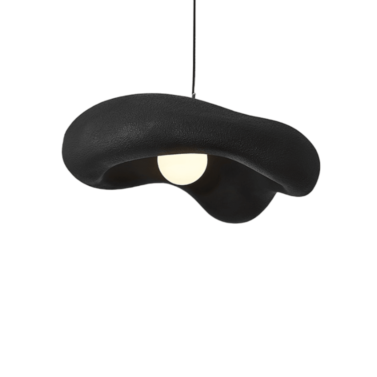 Luminária Pendente Moderno Minimalista Eggshell - Preto