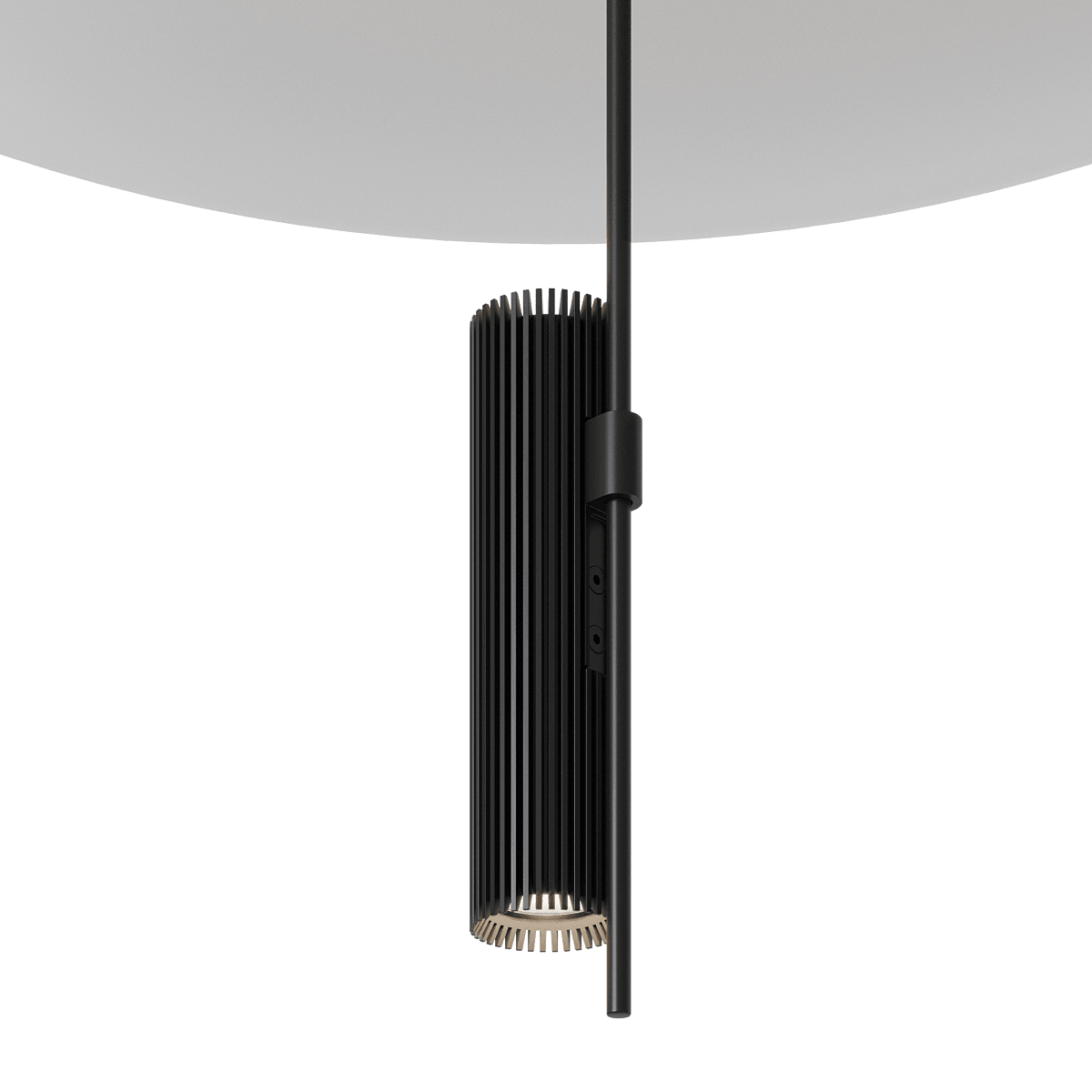 Luminária Pendente Moderno Minimalista Flamingo LED 4 Camadas - Preto / Ø36x68x36x21cm / Branco Quente (3000K)