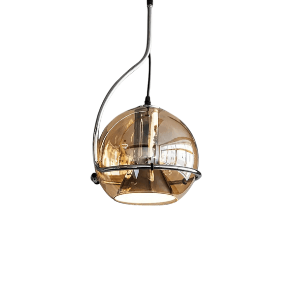 Luminária Pendente Moderno Minimalista Globo Vidro Ambar Oiren - ORNE™ — decor studio