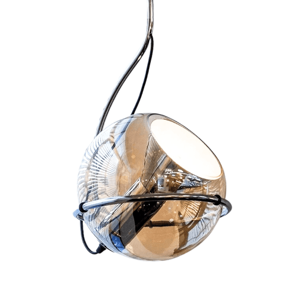 Luminária Pendente Moderno Minimalista Globo Vidro Ambar Oiren - ORNE™ — decor studio