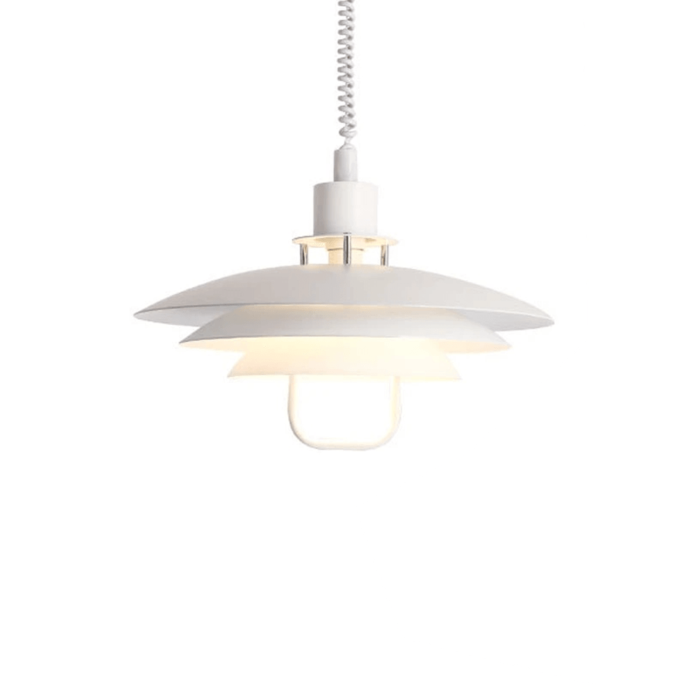 Luminária Pendente Moderno Minimalista Kirkenes - Ø38cm / Branco