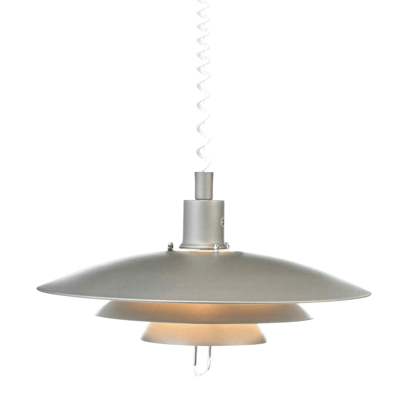 Luminária Pendente Moderno Minimalista Kirkenes - Ø38cm / Prata