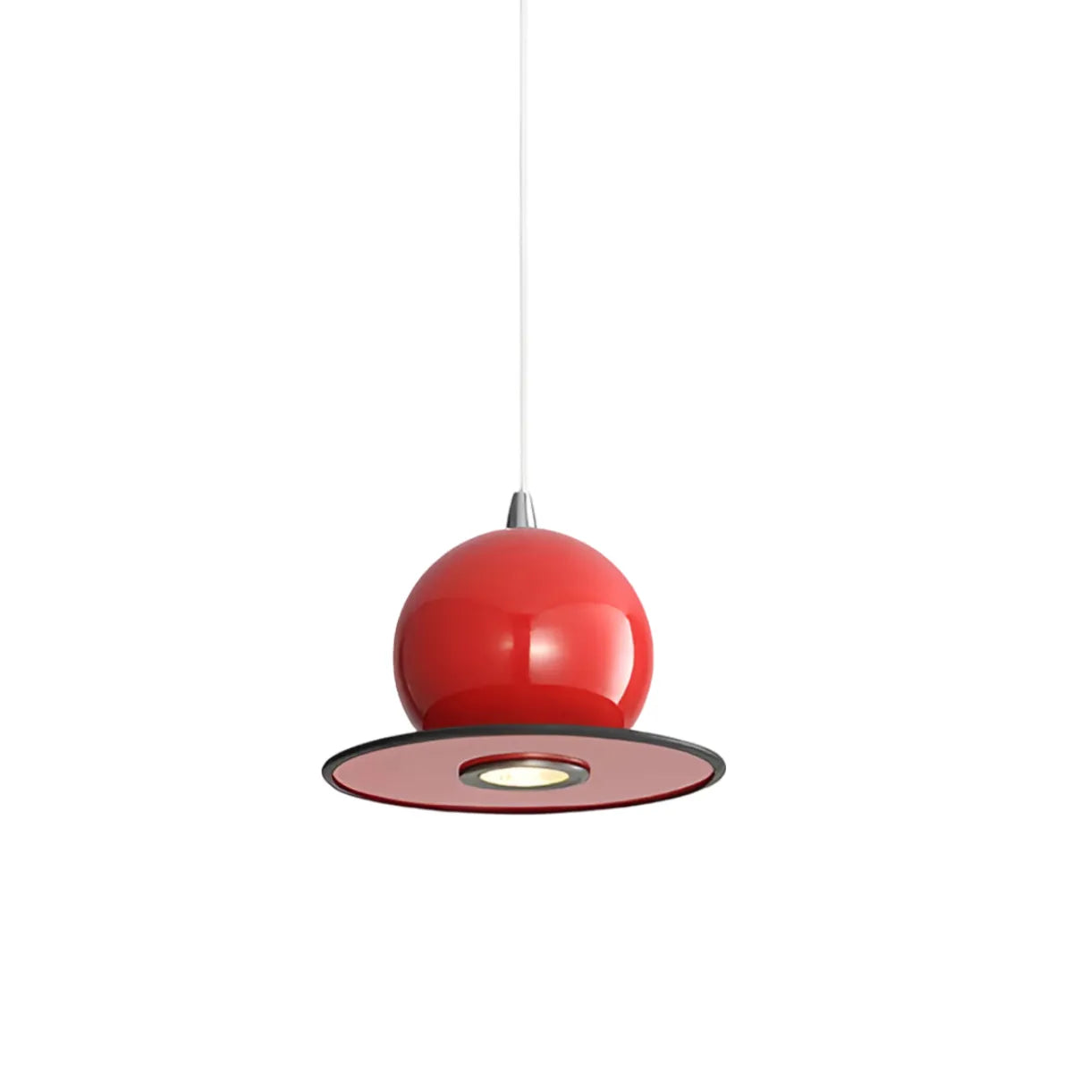 Luminária Pendente Moderno Minimalista LED Alumínio Mavo - Vermelho / Branco Quente (3000K)