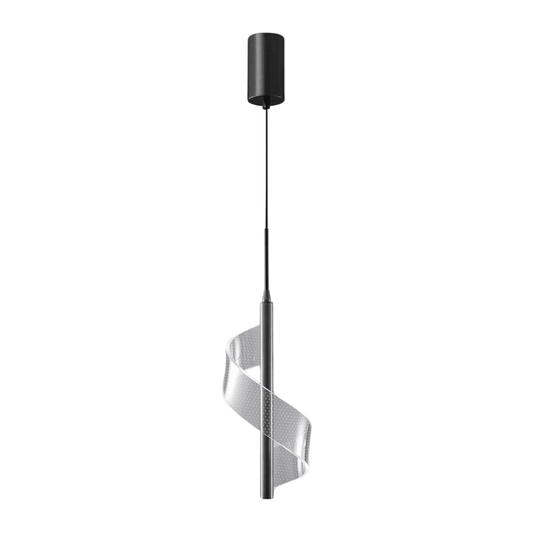 Luminária Pendente Moderno Minimalista LED Guide - Preto / Branco Quente (3000K)