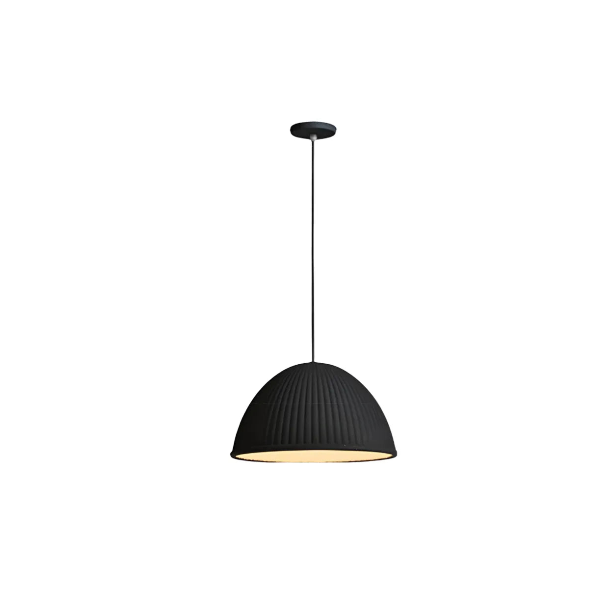 Luminária Pendente Moderno Minimalista LED Resina Ozza - Cinza / Ø20x30cm