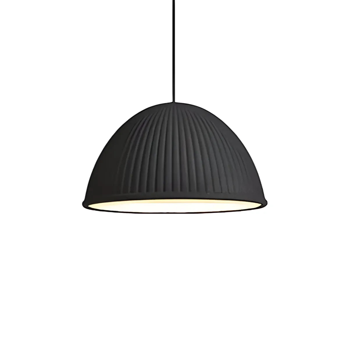 Luminária Pendente Moderno Minimalista LED Resina Ozza - Preto / Ø20x30cm