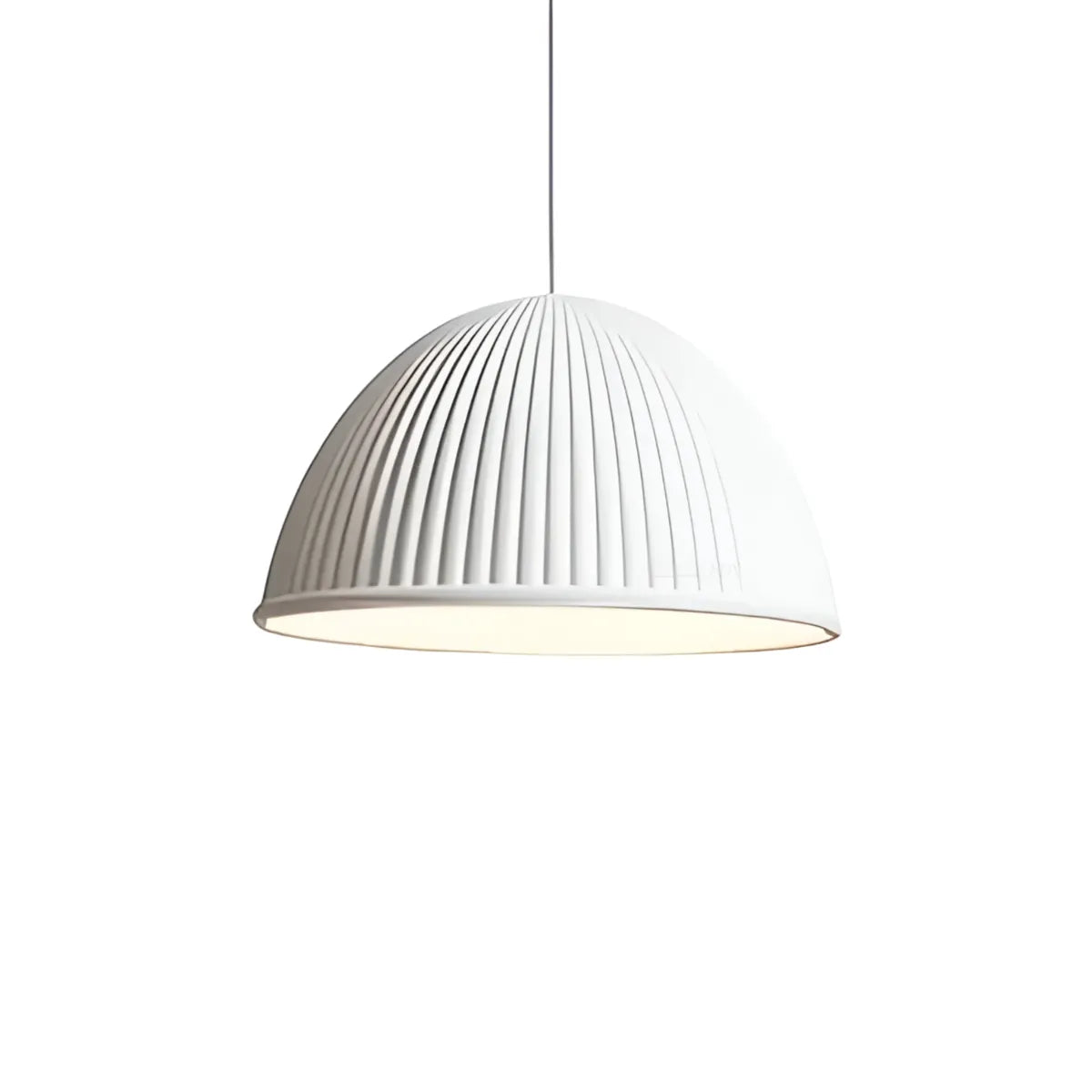 Luminária Pendente Moderno Minimalista LED Resina Ozza - Branco / Ø20x30cm