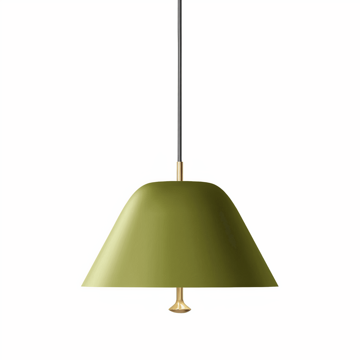 Luminária Pendente Moderno Minimalista Levi - Verde / Ø28cm / Branco Quente (3000K)