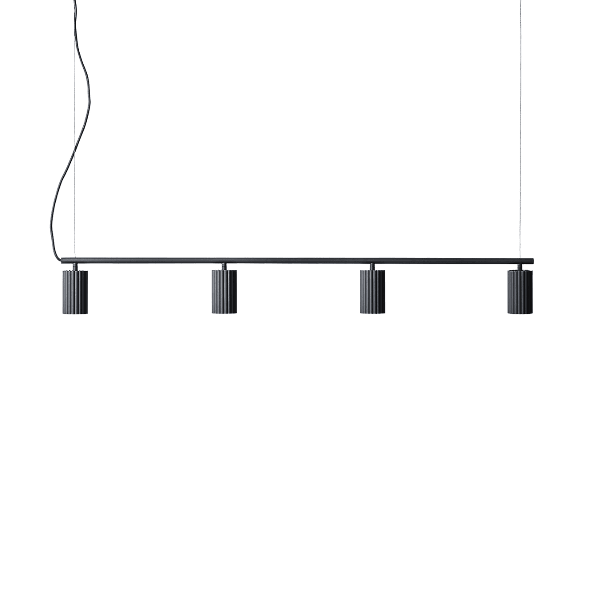 Luminária Pendente Moderno Minimalista Liora Linear - Preto