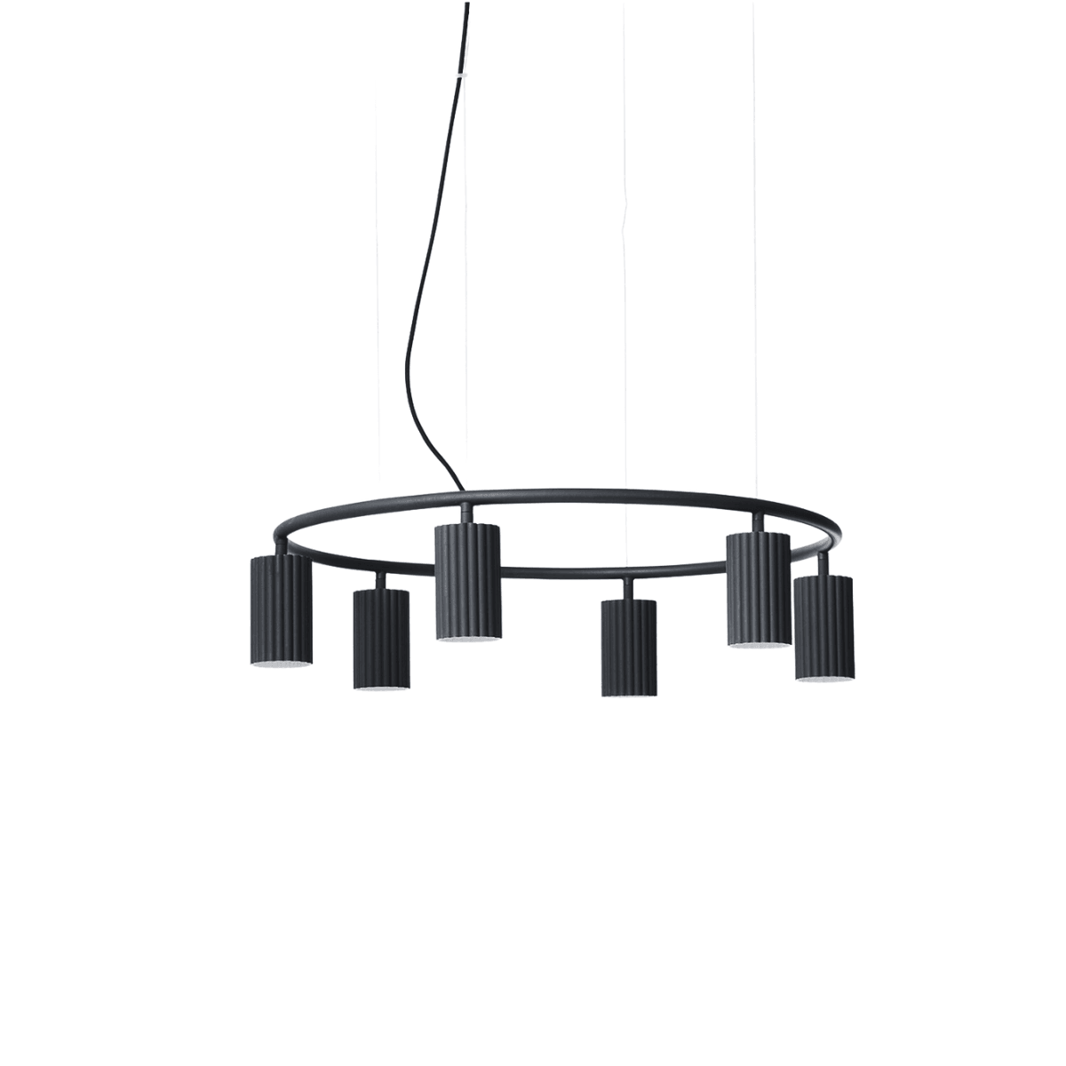 Luminária Pendente Moderno Minimalista Liora Round - Preto / Ø60cm