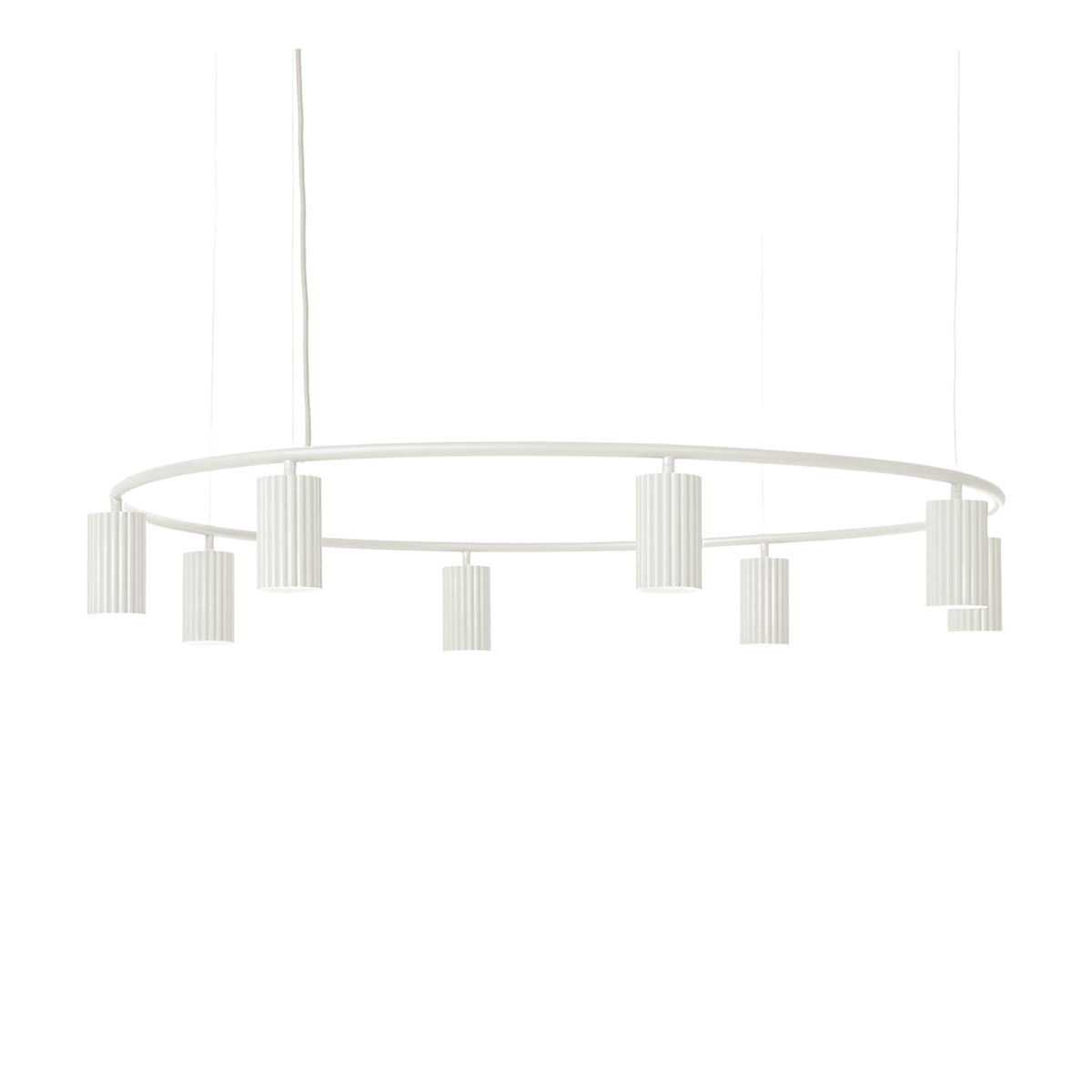 Luminária Pendente Moderno Minimalista Liora Round - Branco / Ø100cm