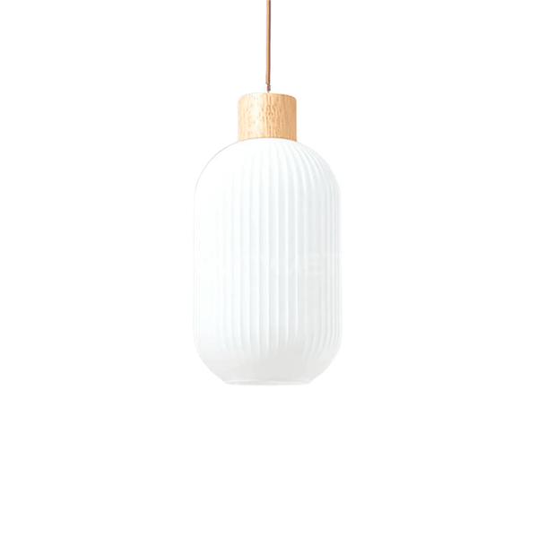 Luminária Pendente Moderno Minimalista Madeira Vidro Japonês Kittan - ORNE™ — decor studio