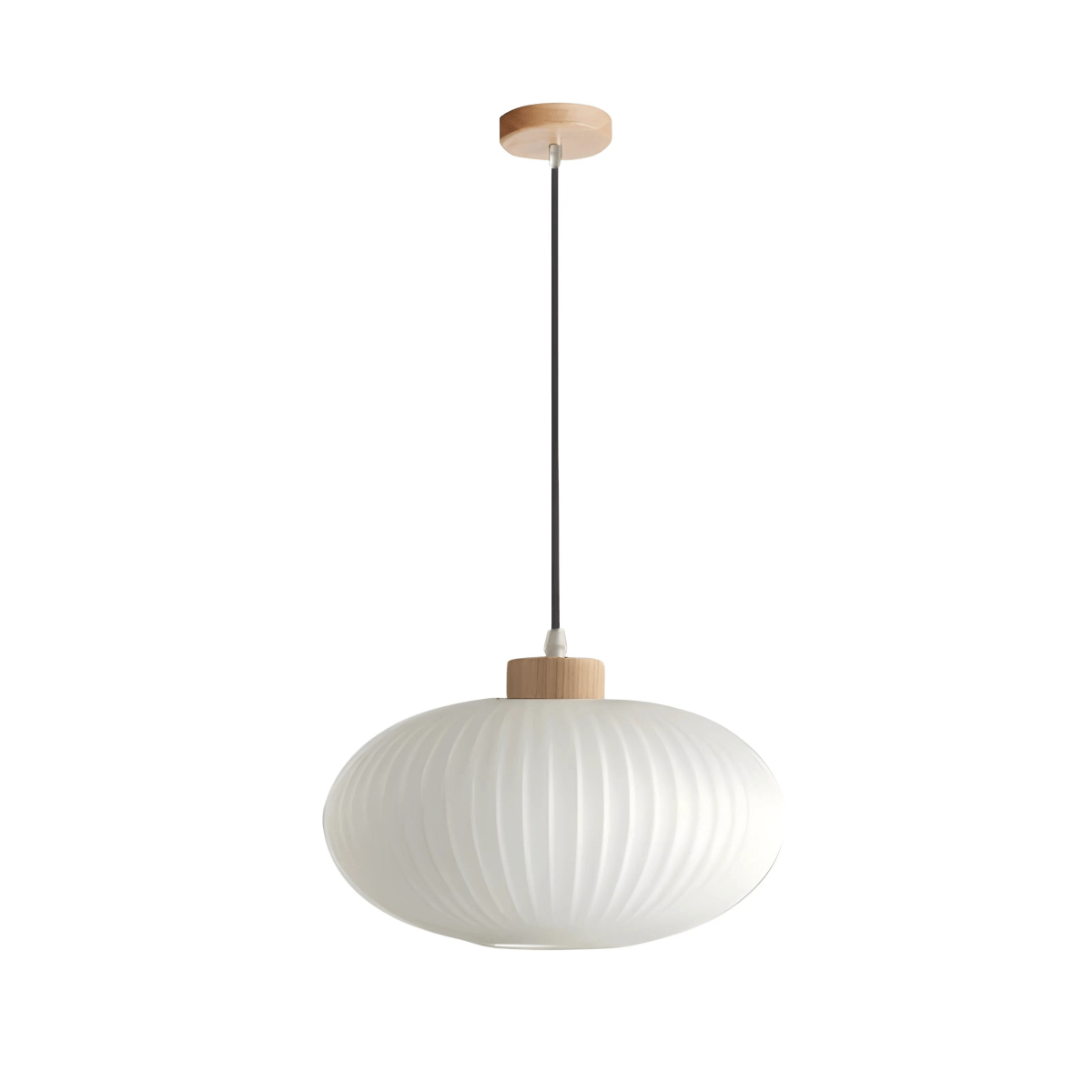 Luminária Pendente Moderno Minimalista Madeira Vidro Japonês Kittan - ORNE™ — decor studio