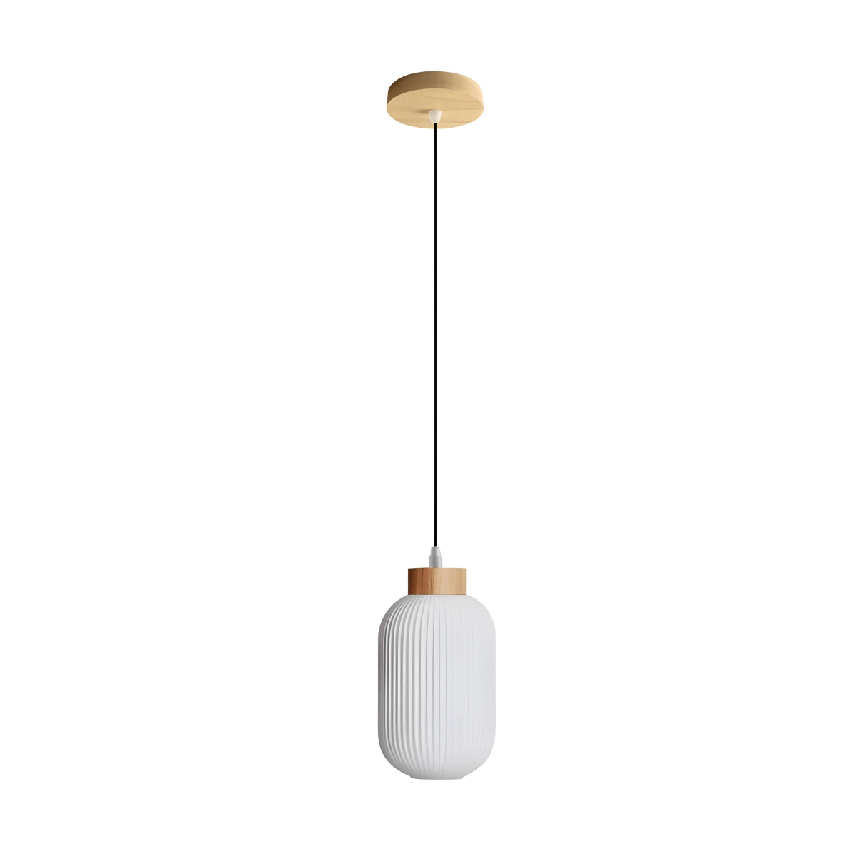 Luminária Pendente Moderno Minimalista Madeira Vidro Japonês Kittan - ORNE™ — decor studio