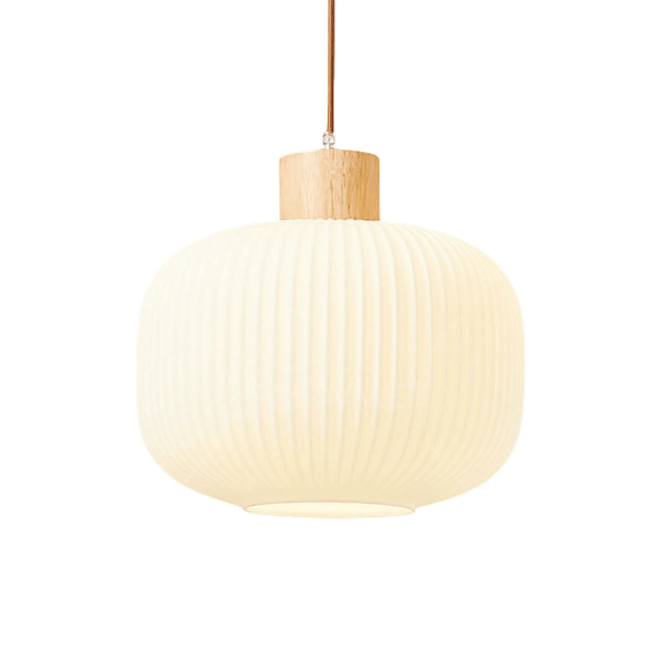 Luminária Pendente Moderno Minimalista Madeira Vidro Japonês Kittan - ORNE™ — decor studio