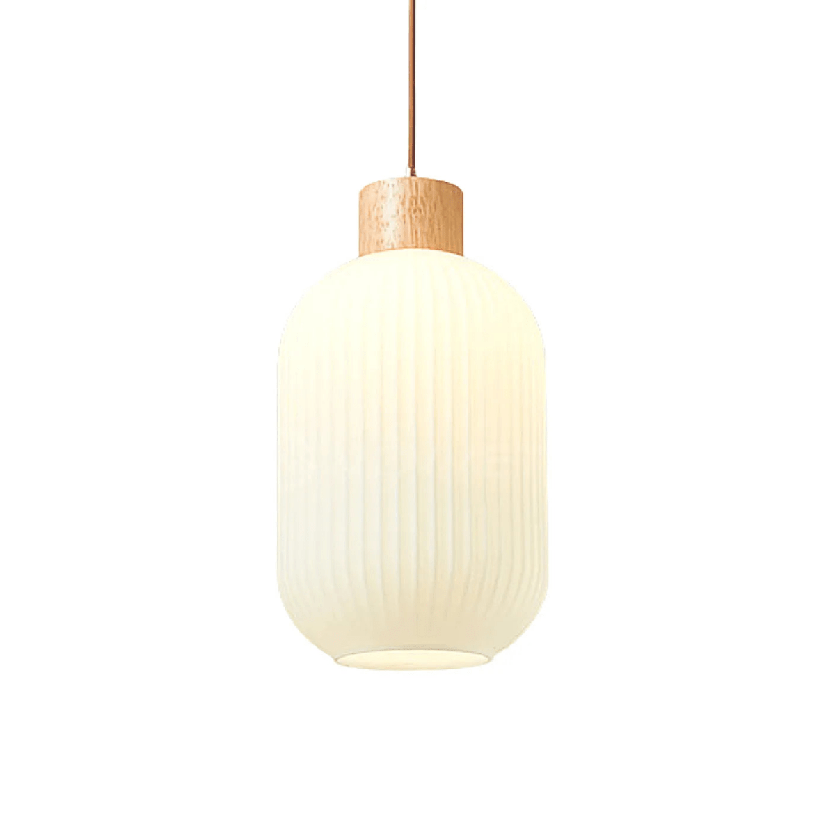 Luminária Pendente Moderno Minimalista Madeira Vidro Japonês Kittan - ORNE™ — decor studio