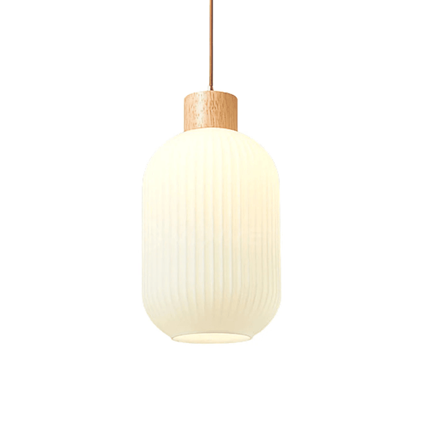 Luminária Pendente Moderno Minimalista Madeira Vidro Japonês Kittan - ORNE™ — decor studio