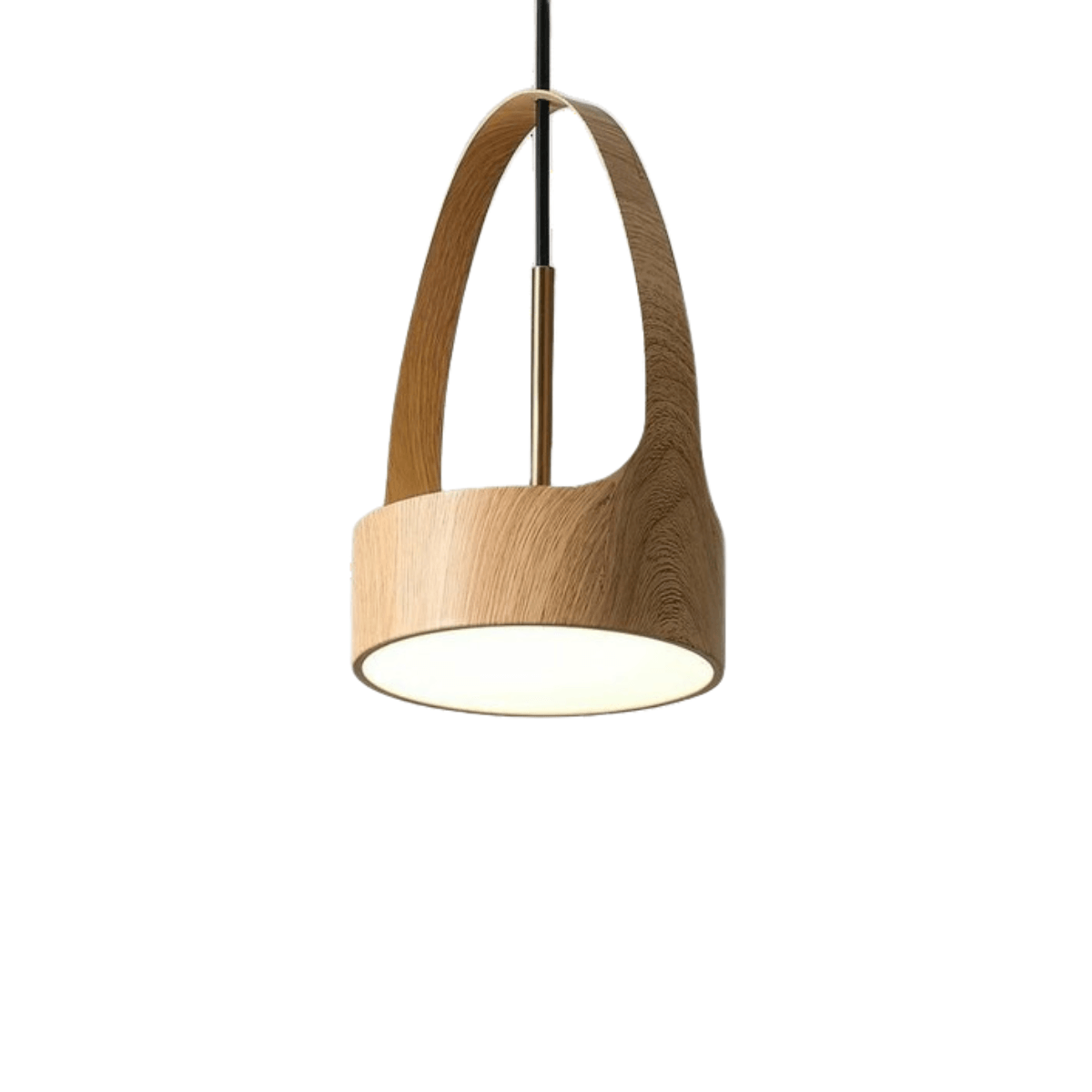 Luminária Pendente Moderno Minimalista Madeira Woodyn - Natural