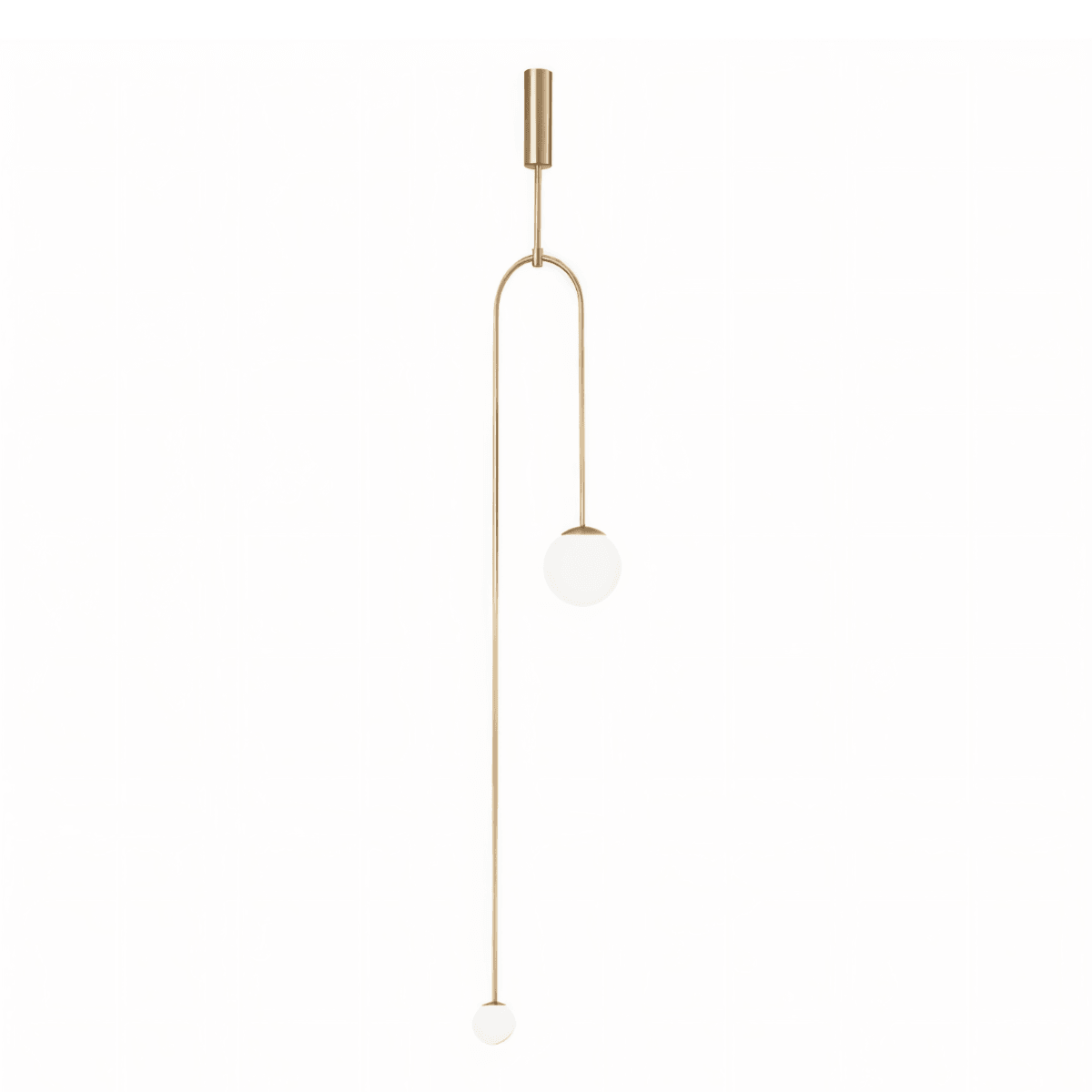 Luminária Pendente Moderno Minimalista Metal LED Arcle - Dourado / 118cm / Branco Quente (3000K)