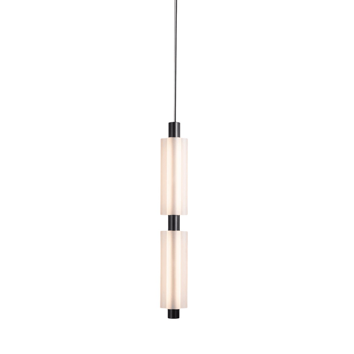 Luminária Pendente Moderno Minimalista Metal LED Zoe - Preto / 2 / Branco Neutro (4000K)