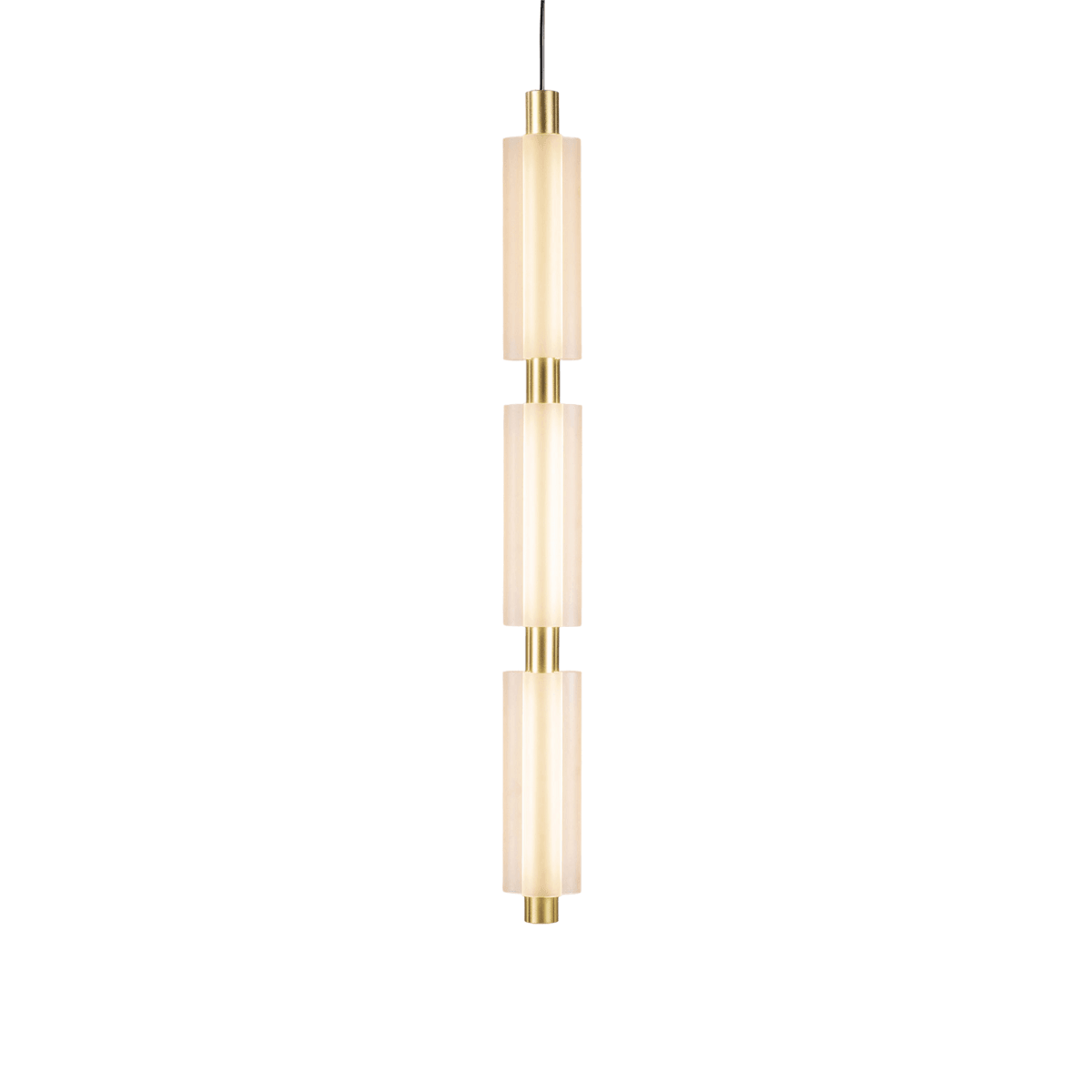 Luminária Pendente Moderno Minimalista Metal LED Zoe - Dourado / 3 / Branco Neutro (4000K)