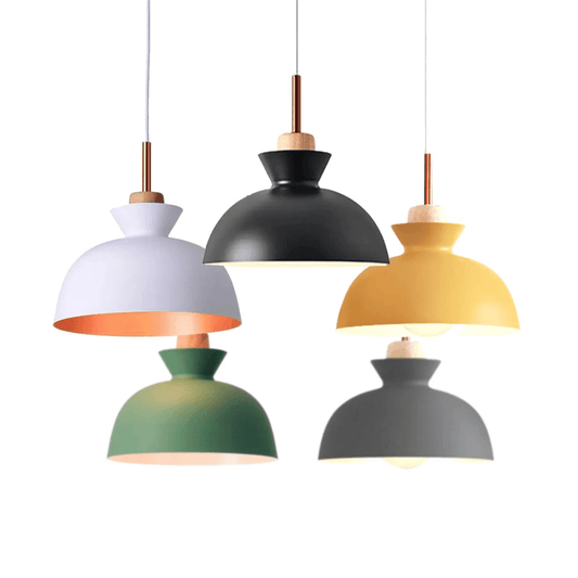 Luminária Pendente Moderno Minimalista Metal Madeira Colorz - ORNE™ — decor studio