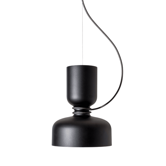 Luminária Pendente Moderno Minimalista Nia Black - A / Ø28cm