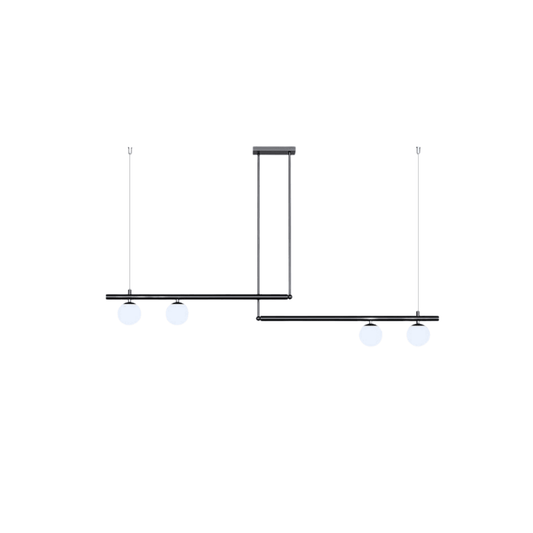 Luminária Pendente Moderno Minimalista Osian - Preto / 140cm