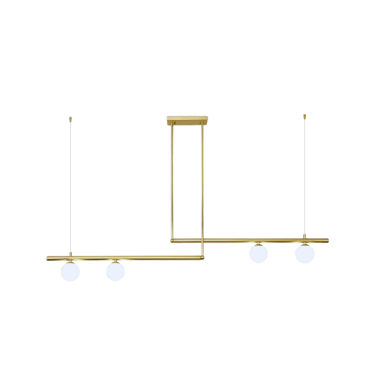 Luminária Pendente Moderno Minimalista Osian - Dourado / 140cm