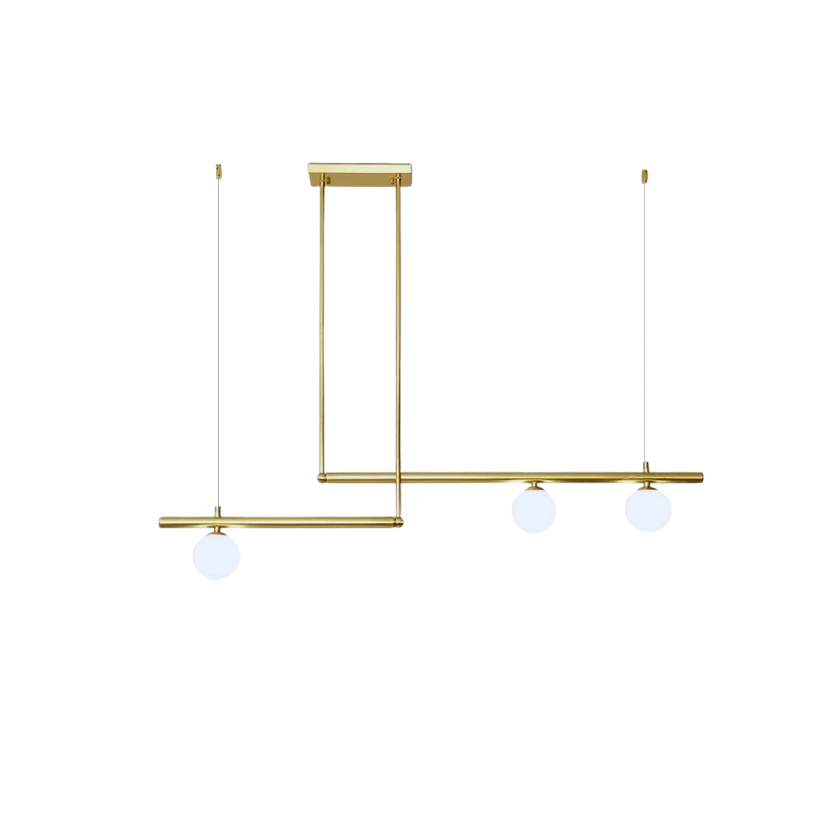 Luminária Pendente Moderno Minimalista Osian - Dourado / 120cm