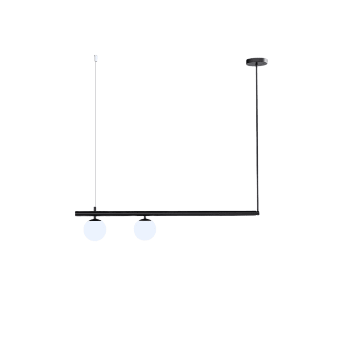 Luminária Pendente Moderno Minimalista Osian - Preto / 88cm