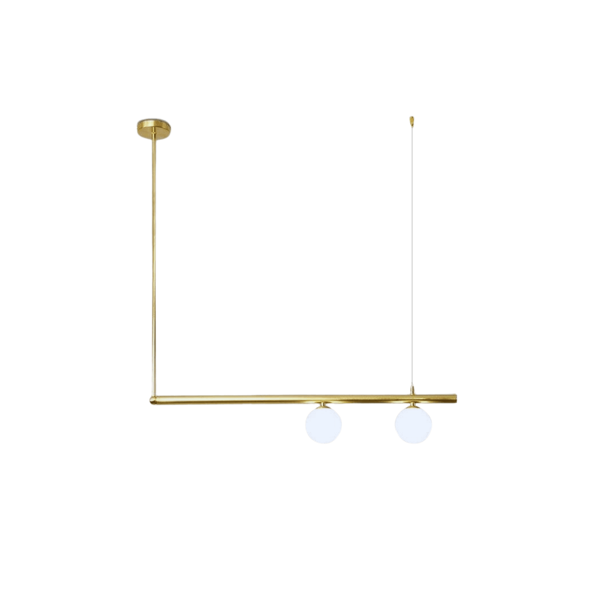 Luminária Pendente Moderno Minimalista Osian - Dourado / 88cm