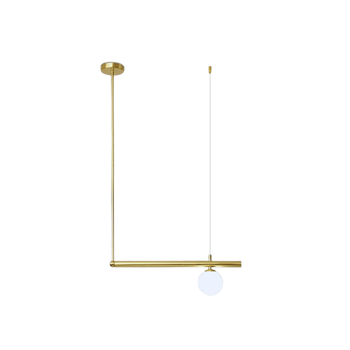 Luminária Pendente Moderno Minimalista Osian - Dourado / 50cm