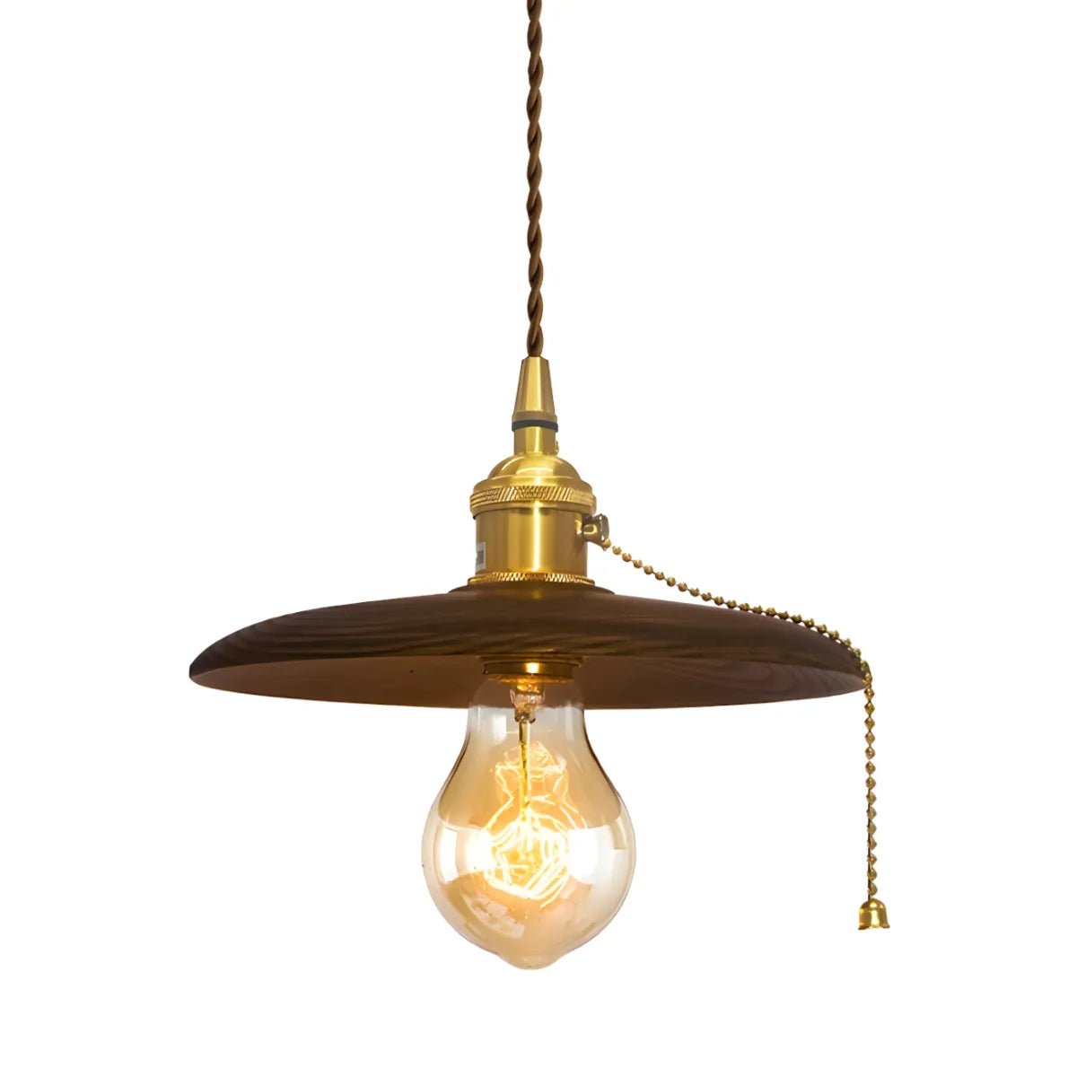 Luminária Pendente Moderno Minimalista Rústico Madeira Metal Brix - ORNE™ — decor studio