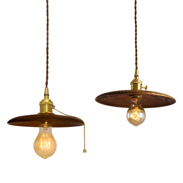 Luminária Pendente Moderno Minimalista Rústico Madeira Metal Brix - ORNE™ — decor studio