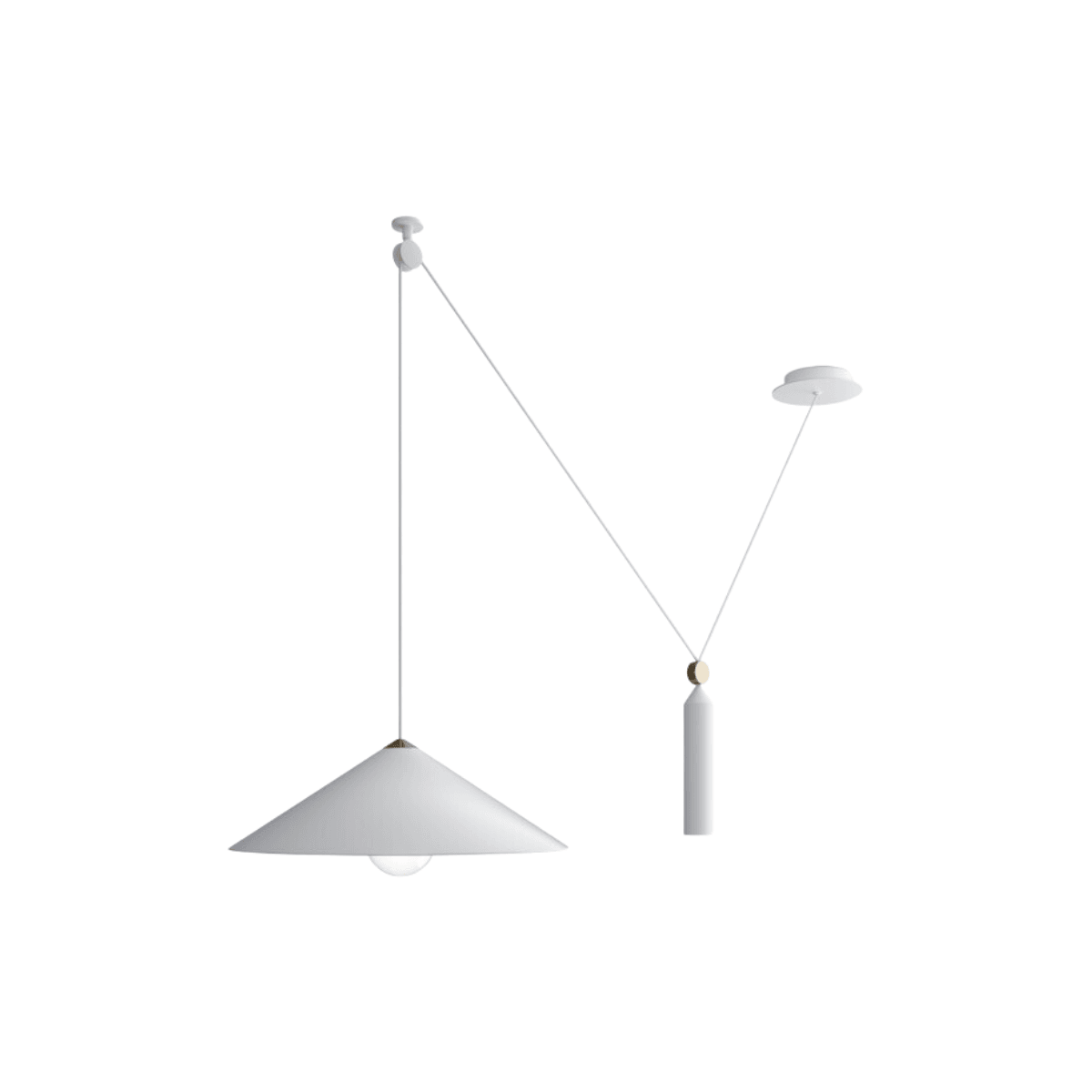 Luminária Pendente Moderno Minimalista Themis - Branco