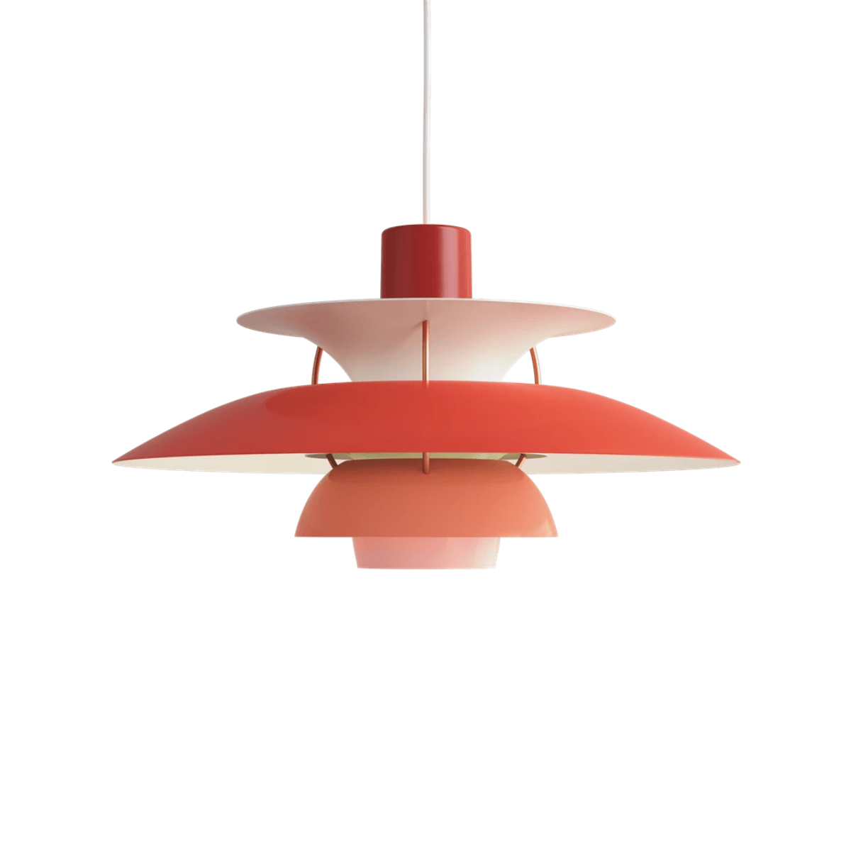 Luminária Pendente Moderno Minimalista Urbin - Vermelho / Ø30cm