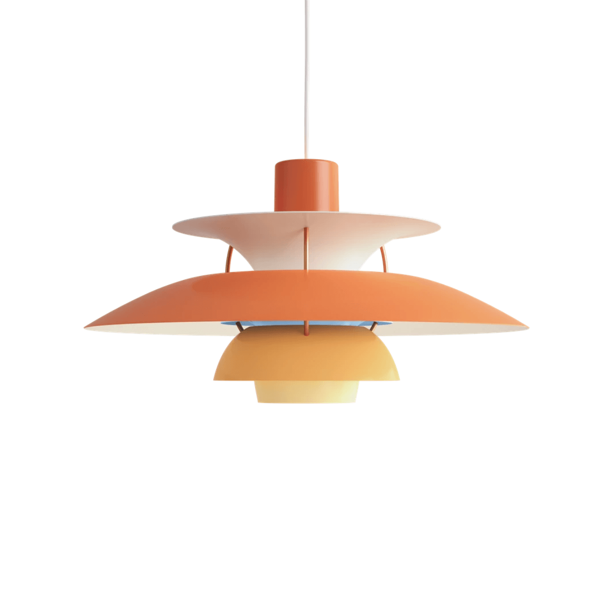 Luminária Pendente Moderno Minimalista Urbin - Laranja / Ø30cm