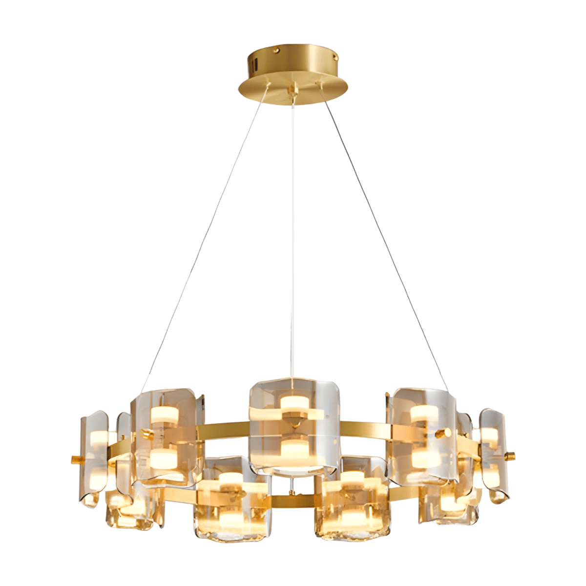 Luminária Pendente Moderno Minimalista Vidro Âmbar Flux - ORNE™ — decor studio