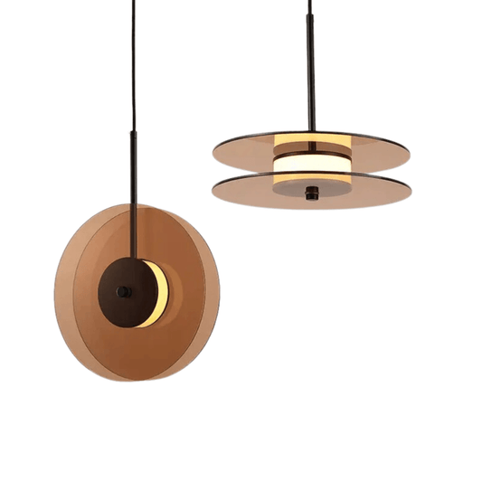 Luminária Pendente Moderno Minimalista Vidro Âmbar Juno - ORNE™ — decor studio