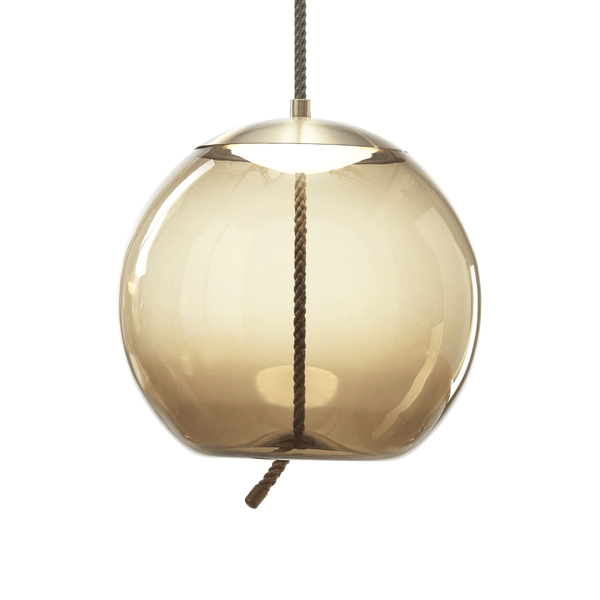 Luminária Pendente Moderno Minimalista Vidro Âmbar Knot - ORNE™ — decor studio