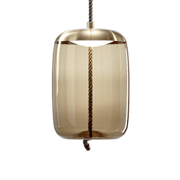 Luminária Pendente Moderno Minimalista Vidro Âmbar Knot - ORNE™ — decor studio