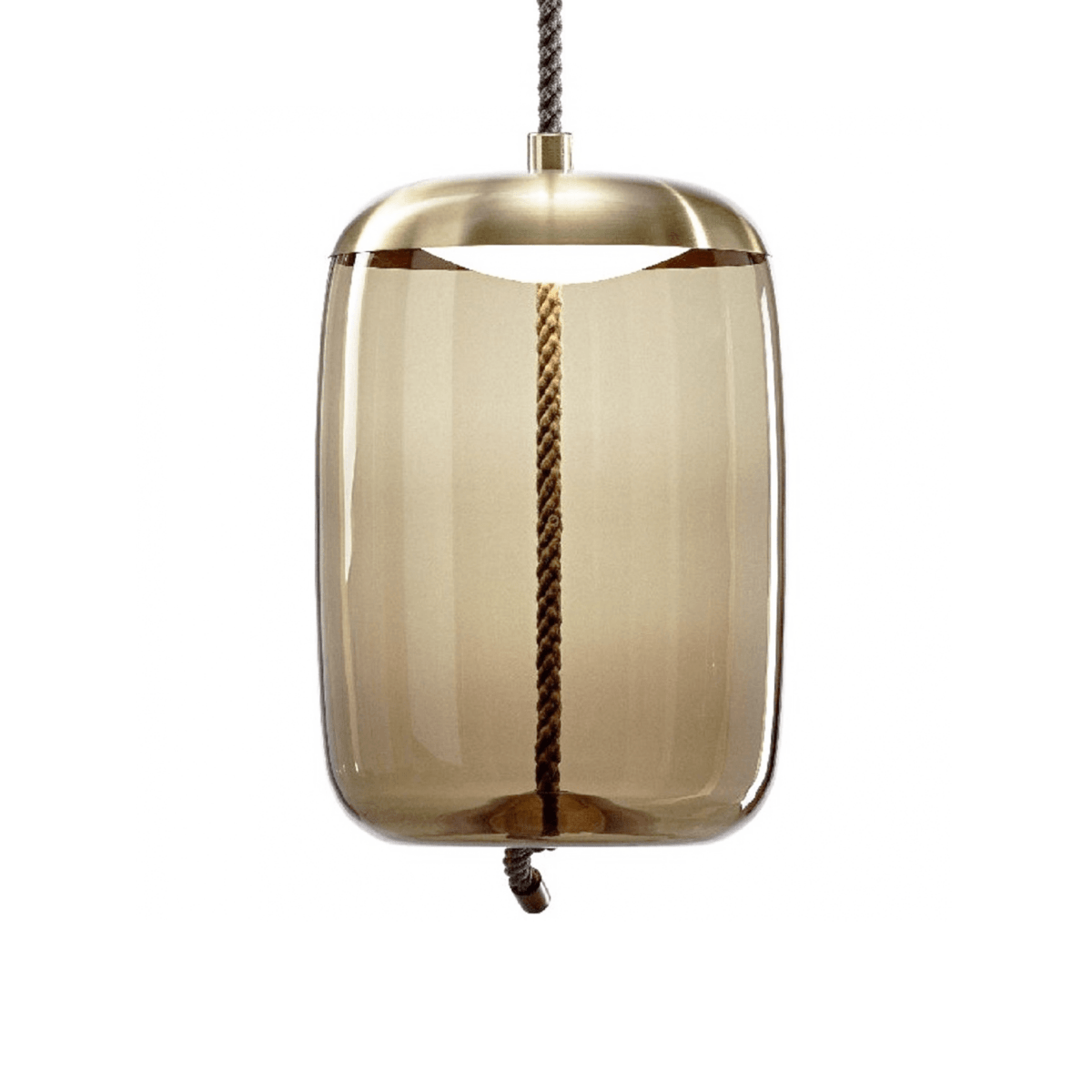 Luminária Pendente Moderno Minimalista Vidro Âmbar Knot - ORNE™ — decor studio