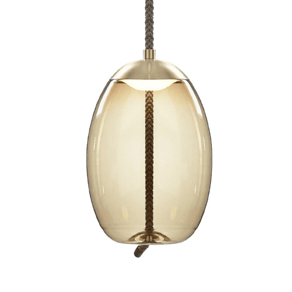 Luminária Pendente Moderno Minimalista Vidro Âmbar Knot - ORNE™ — decor studio