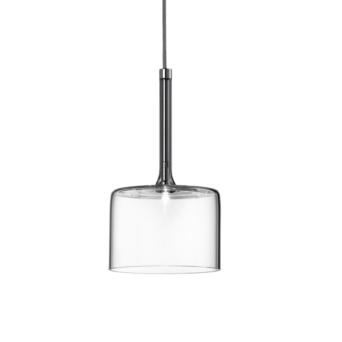 Luminária Pendente Moderno Minimalista Vidro Klaus - Incolor / Ø14cm