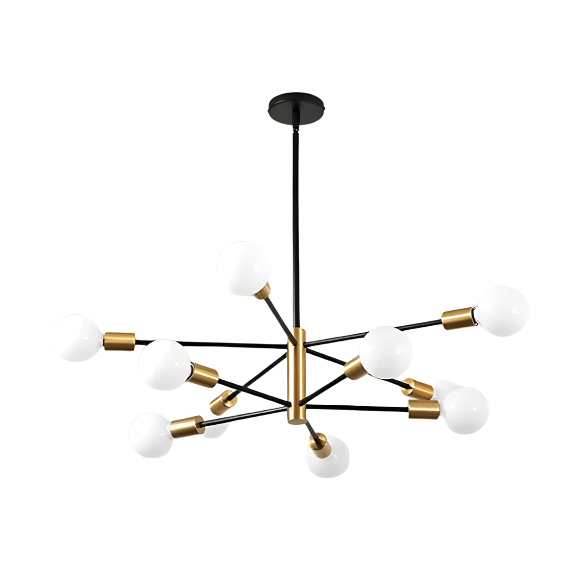 Luminária Pendente Plafon Moderno Minimalista Weev - 10 / Preto e Dourado