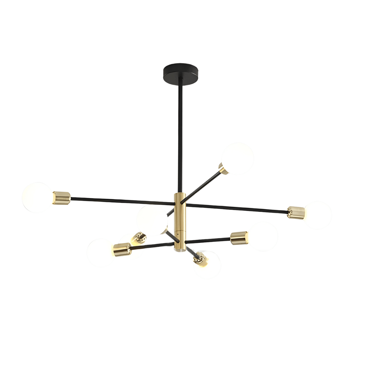 Luminária Pendente Plafon Moderno Minimalista Weev - 4 / Preto e Dourado