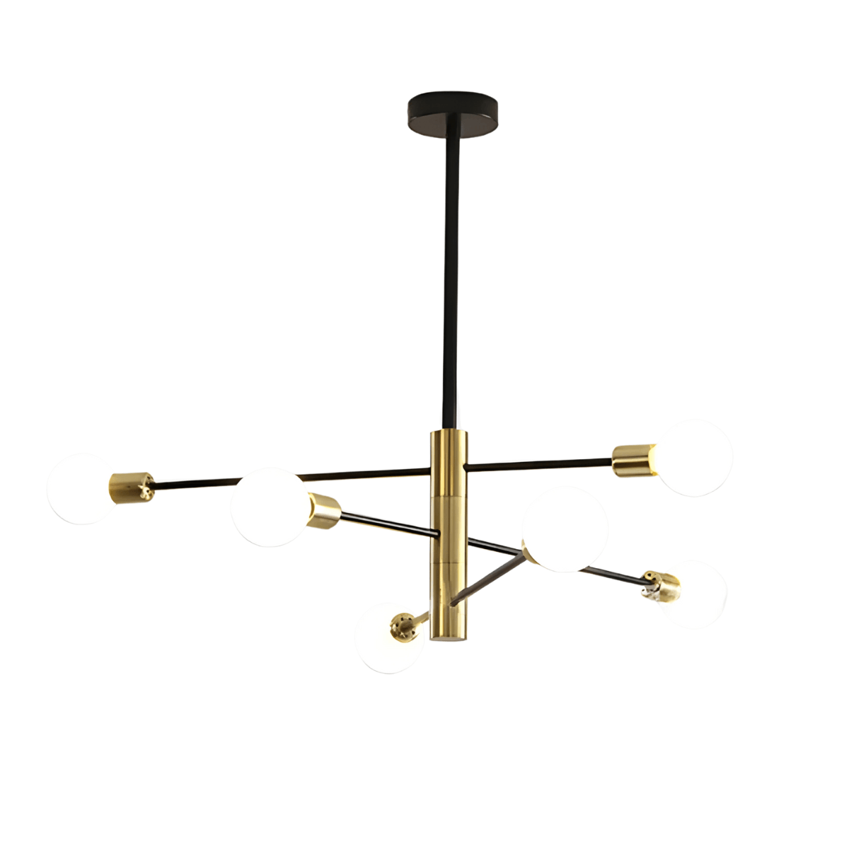 Luminária Pendente Plafon Moderno Minimalista Weev - 8 / Preto e Dourado