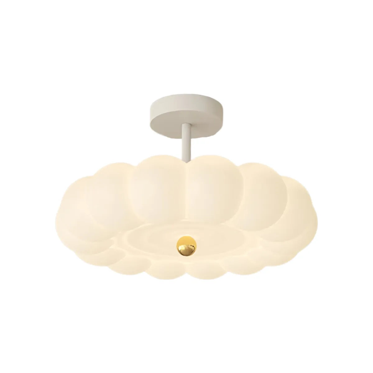 Luminária Plafon Moderna Infantil LED Resina Crown - A / Ø30x50cm / Alumínio e Resina / Branco Quente (3000K)