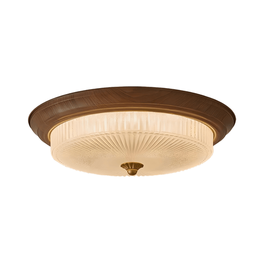 Luminária Plafon Moderna Minimalista LED Madeira Vidro Cristalle Haro - ORNE™ — decor studio